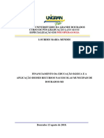 Centro Universitário Da Grande Dourados Curso de Pós-Graduação Lato Sensu Especialização em