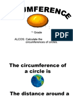 Grade ALCOS: Calculate The Circumferences of Circles