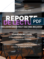 REPORTE DE LECTURA educación inclusiva