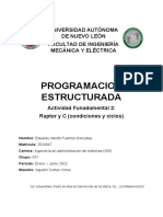 Programacion Estructurada: Universidad Autónoma de Nuevo León Facultad de Ingeniería Mecánica Y Eléctrica