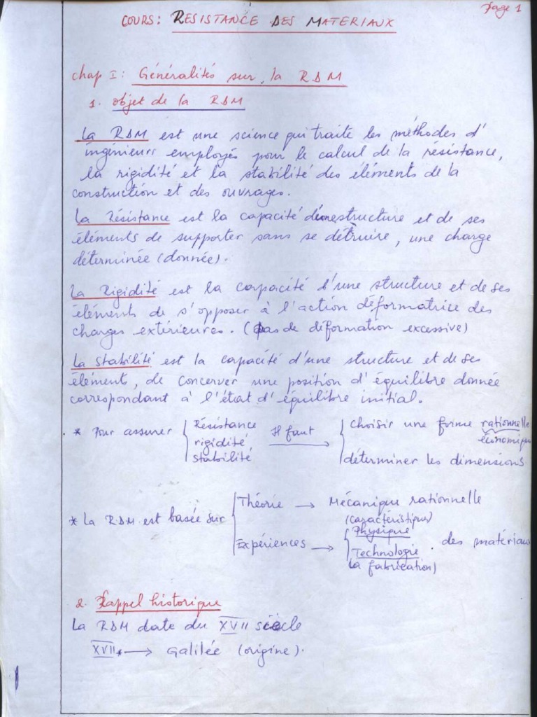 Cours RDM 1 2 3 | PDF