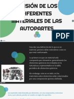 División de Los Diferentes Materiales de Las Autopartes