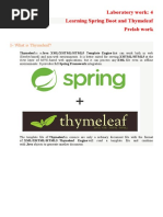 Laboratory Work: 4 Learning Spring Boot and Thymeleaf Prelab Work