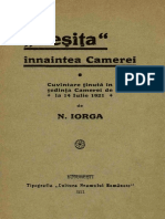 Nicolae Iorga - Reșița Înaintea Camerei