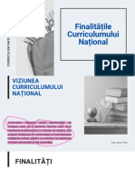 Sinteză. Finalitățile Curriculumului Național