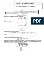Solucionario 1er. Control de Prácticas - Matrices-2A-COM (Álgebra Lineal, EMI-II-21)