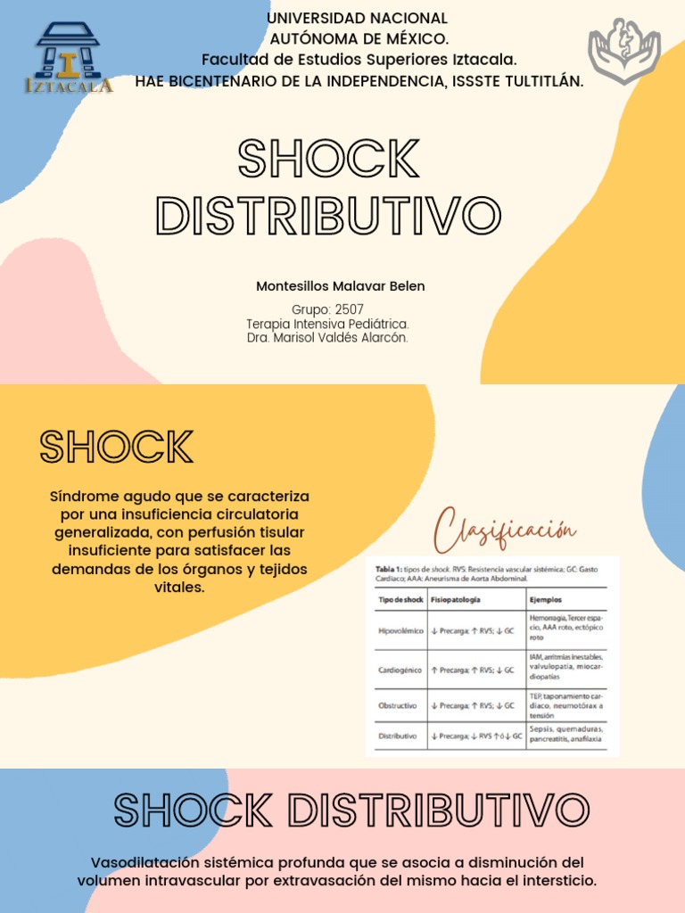 Shock Distributivo PDF Septicemia Fisiología