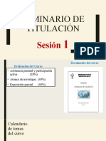 Seminario de Titulación Sesion 1