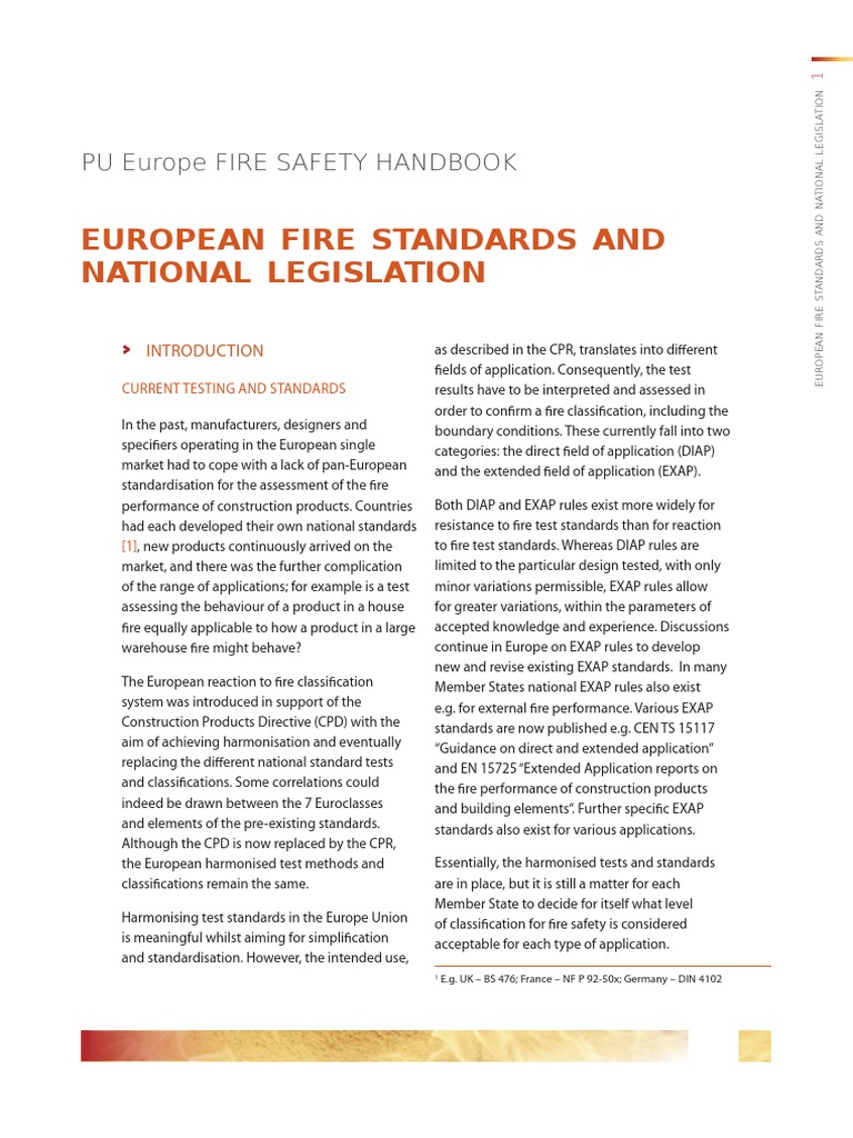 European Fire Safety Standards Handbook | PDF | Building Insulation | Fires