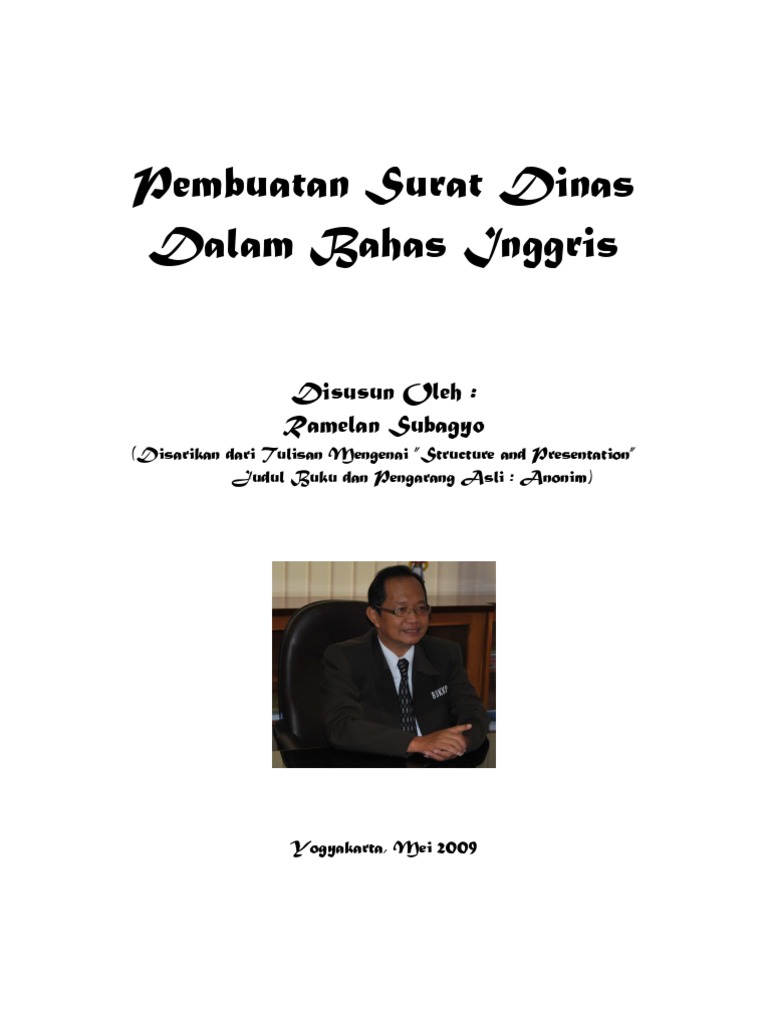 Surat Dinas Bahasa Inggris