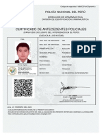 Certificado policía sin antecedentes Eder Aguilar