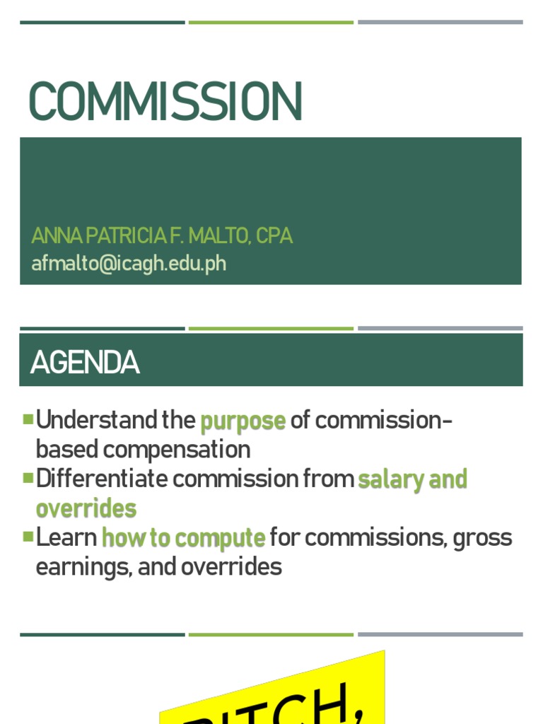 6 Types Of Commission In Business Math Ppt – UXCL