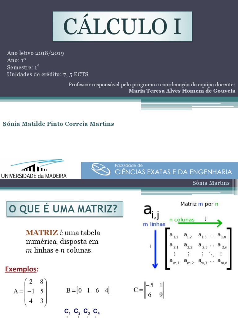 AULA 1 - Matrizes-Conceitos Básicos, Classificaçao e Operações | PDF ...
