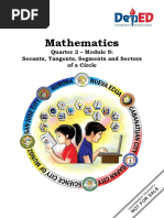 Mathematics: Quarter 2 - Module 5: Secants, Tangents, Segments and Sectors of A Circle