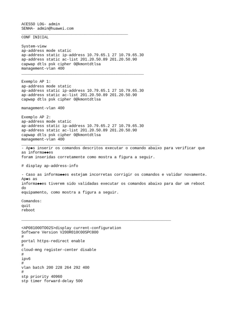 Huawei AP Configuration Guide | PDF | Computing | Application Layer ...