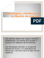 Estrategias y Políticas en La Fijación de Precios