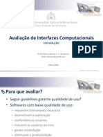 Avaliação de Interfaces - Introdução