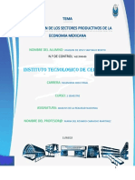 Clasificacion de Los Sectores Producctivos de La Economia Mexicana