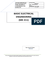 Basic Electrical Engineering (ME 211) : Instructional Materials School of Engineering and Technology