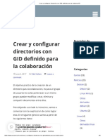 Crear y Configurar Directorios Con GID Definido para La Colaboración