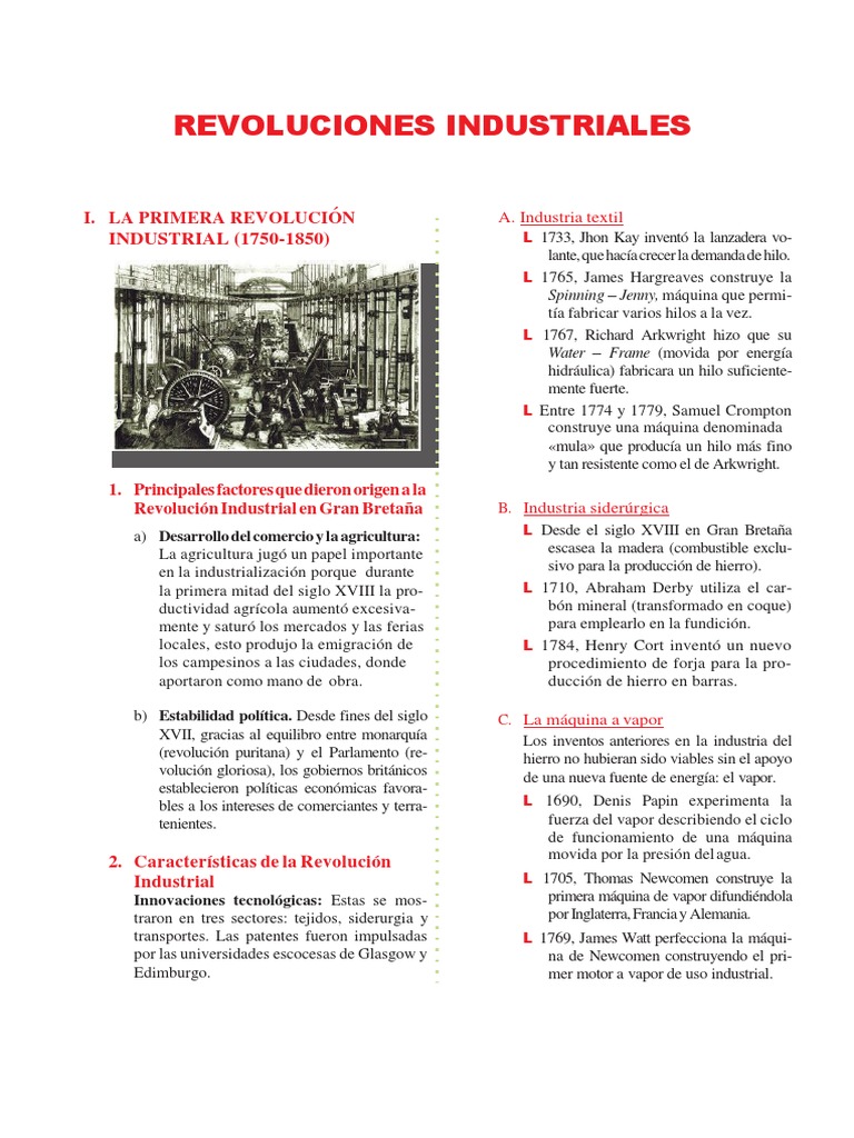 Segunda Revolucion Industrial | PDF | Revolución industrial | Máquina de  vapor