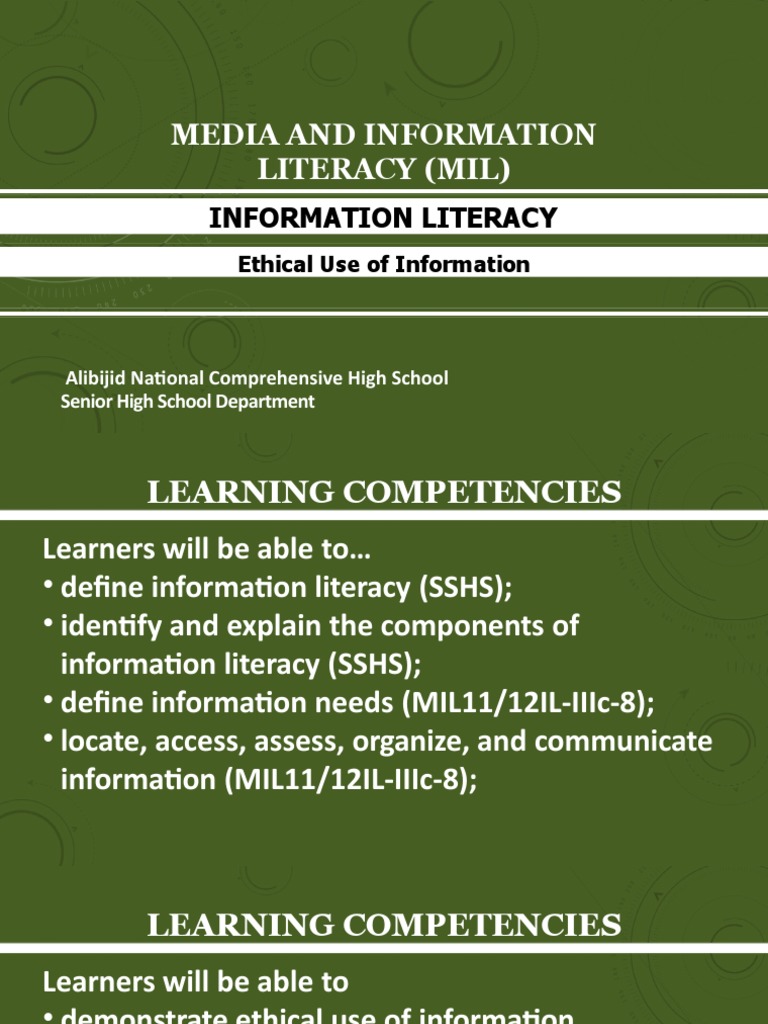 Ethical Use of Information in MIL | PDF | Plagiarism | Information Literacy
