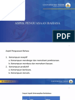 Aspek Penguasaan Bahasa PERTEMUAN 1