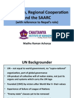 UN System, Regional Cooperation and The SAARC: (With Reference To Nepal's Role)