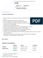 Q02 - Questionário 02_ 2022A - Hidrologia e Obras Hidráulicas (57759) - Eng. Civil