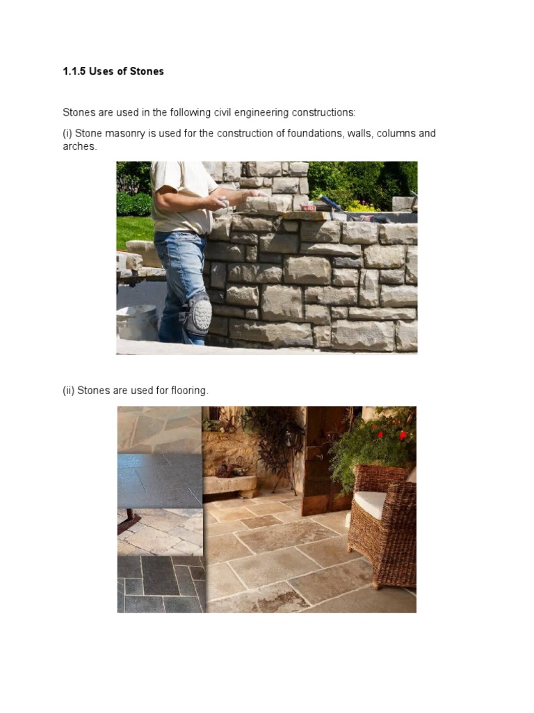 Key Uses of Stones in Construction | PDF | Home & Garden | Art
