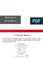 Week/day 8: Entropy Balance