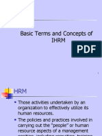 IHRM Basics Guide Key Terms Concepts