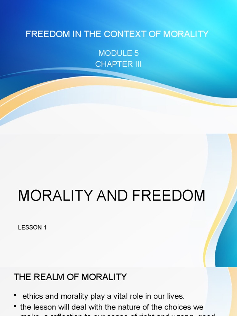 Morality and Freedom: Ethical Insights | PDF | Morality | Reason