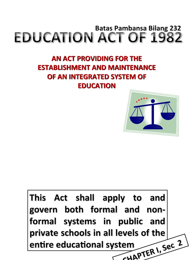 Batas Pambansa Bilang 232: An Act Providing For The Establishment and ...