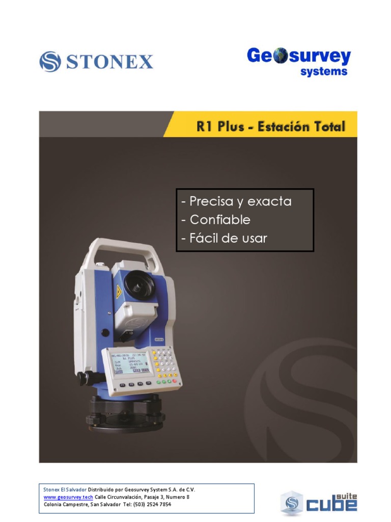 Estación Total Stonex R1 Plus: Precisión y Durabilidad | PDF ...