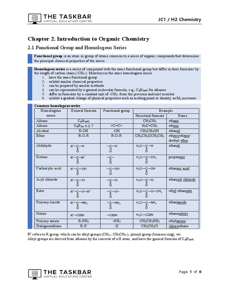 Organic Chemistry: Functional Groups & Isomerism | PDF | Isomer ...