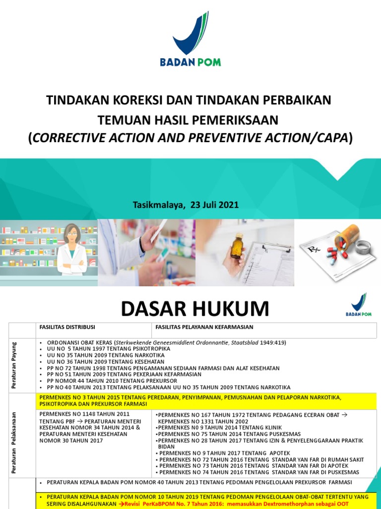 Contoh CAPA di Fasilitas Kefarmasian | PDF