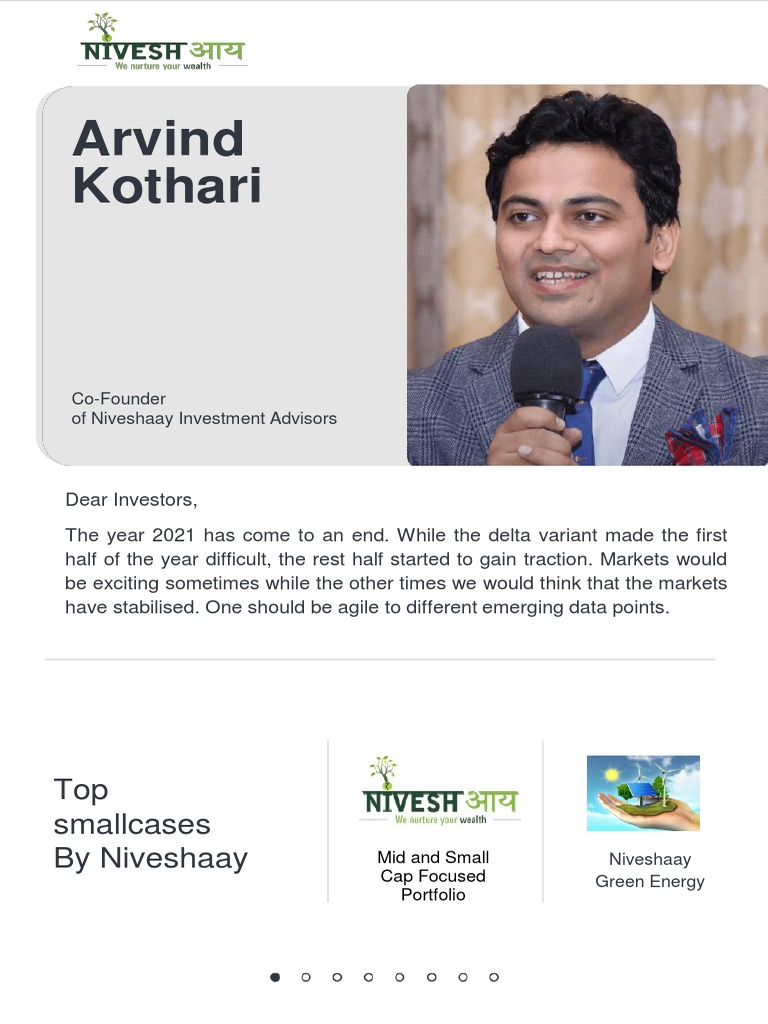 Arvind Kothari Top Smallcases By Niveshaay Pdf Sustainability