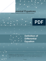 Definition and Classification of Differential Equations