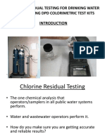 Chlorine Residual Testing For Drinking Water Systems Using DPD Colorimetric Test Kits