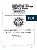 EXAMEN UNTRM 5to 2022 - I 03 Dia - PREU TALENTUS