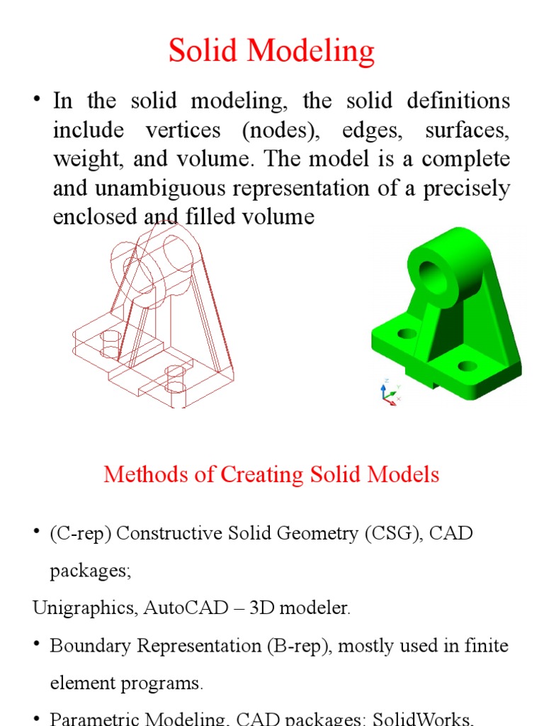 Solid Modeling Techniques and Definitions | PDF | Computer Science ...