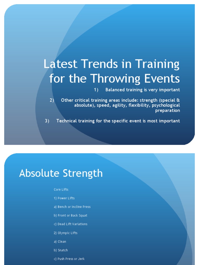 Throwing Events Training Trends 2023 | PDF | Individual Sports ...