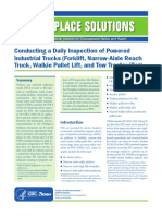 Conducting A Daily Inspection of Powered Industrial Trucks (Forklift, Narrow-Aisle Reach Truck, Walkie Pallet Lift, and Tow Tractor/Tug)