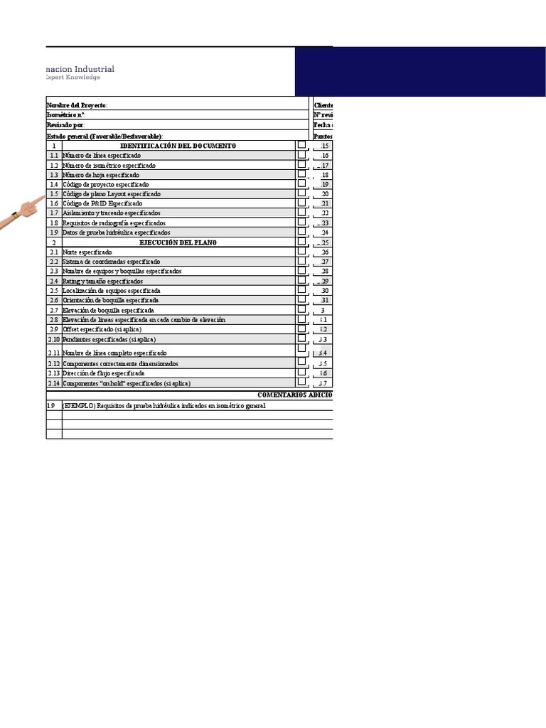 Check-List Isométricos | PDF