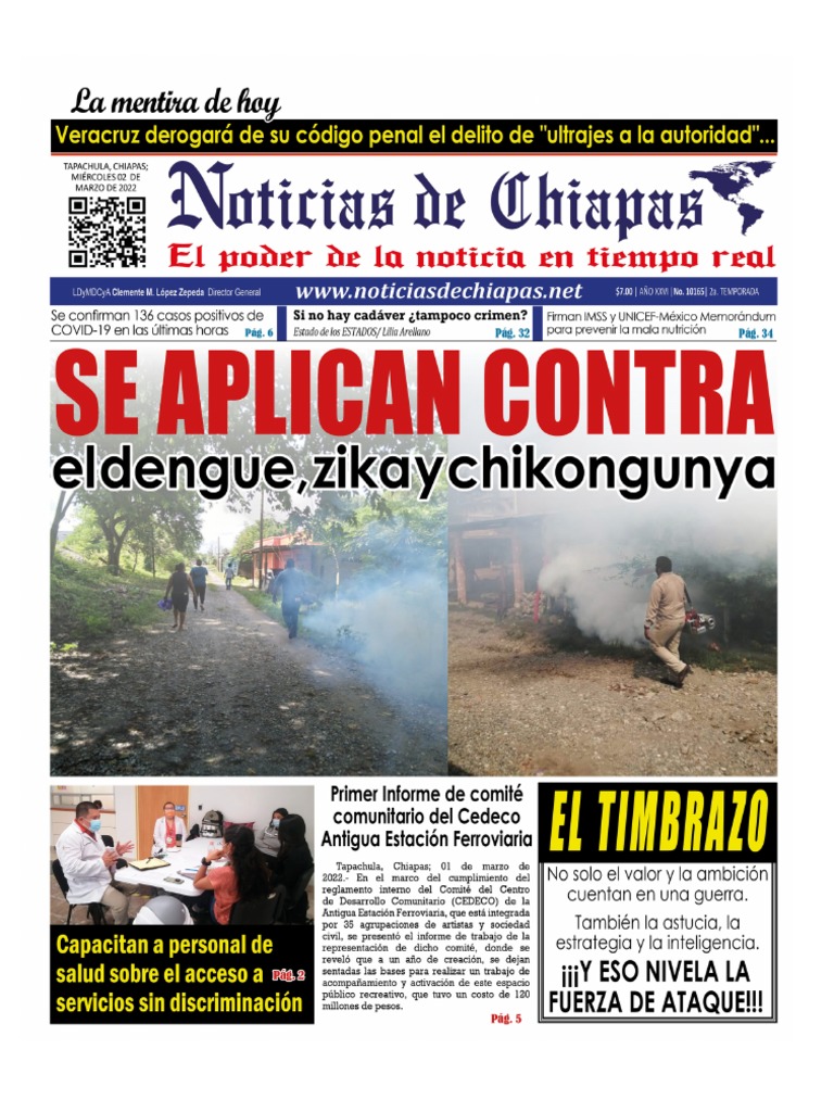 Periódico Noticias de Chiapas, Edición Virtual Miércoles 02 de Marzo de ...