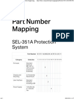 Part Number Mapping: SEL-351A Protection System