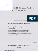 Designing A Health Education Plan For A Specific Age Group