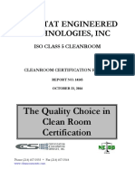Purestat Engineered Technologies, Inc: The Quality Choice in Clean Room Certification