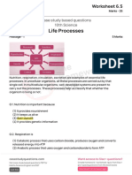 (Worksheet 6.5) - (Life Processes)